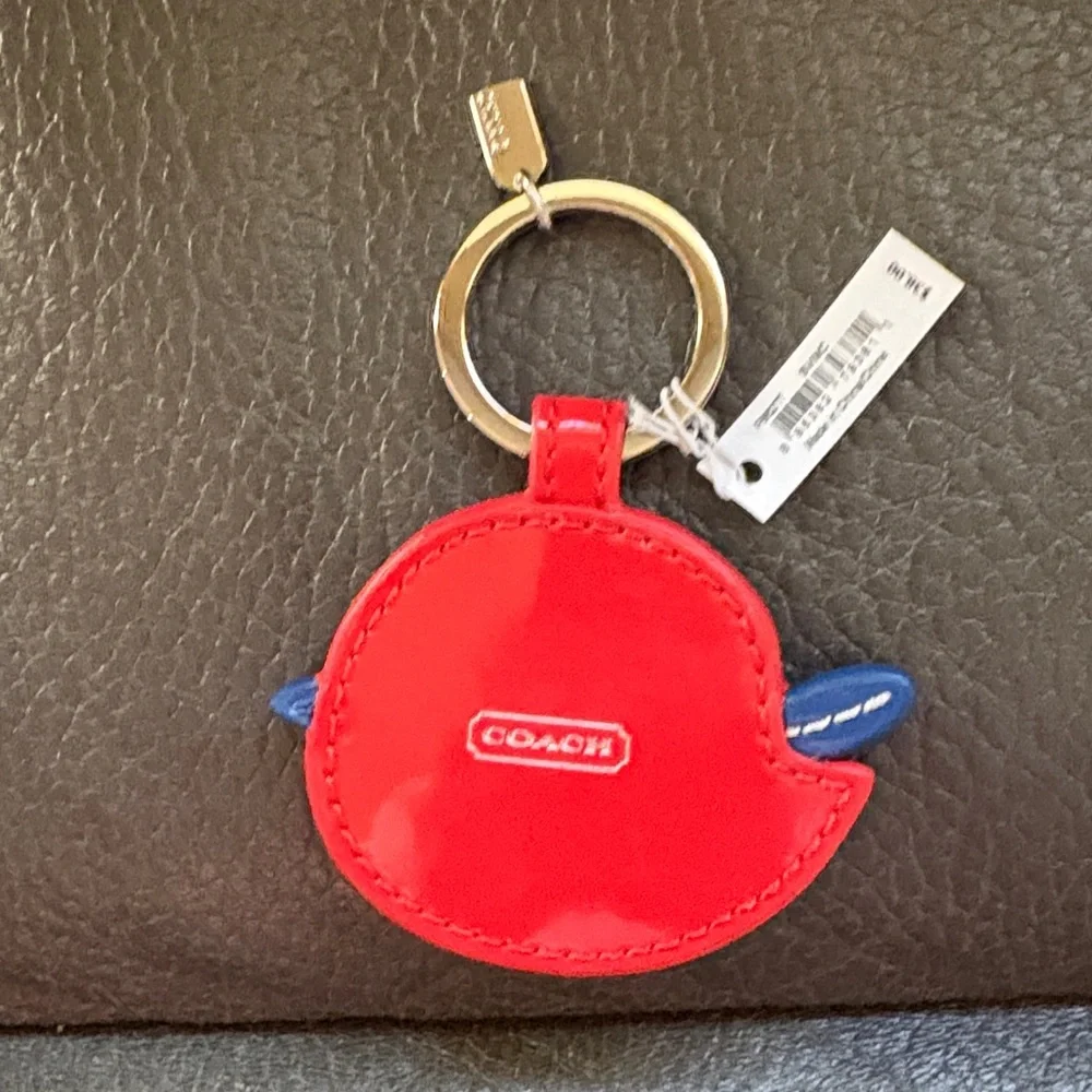 Coach red bird key fob